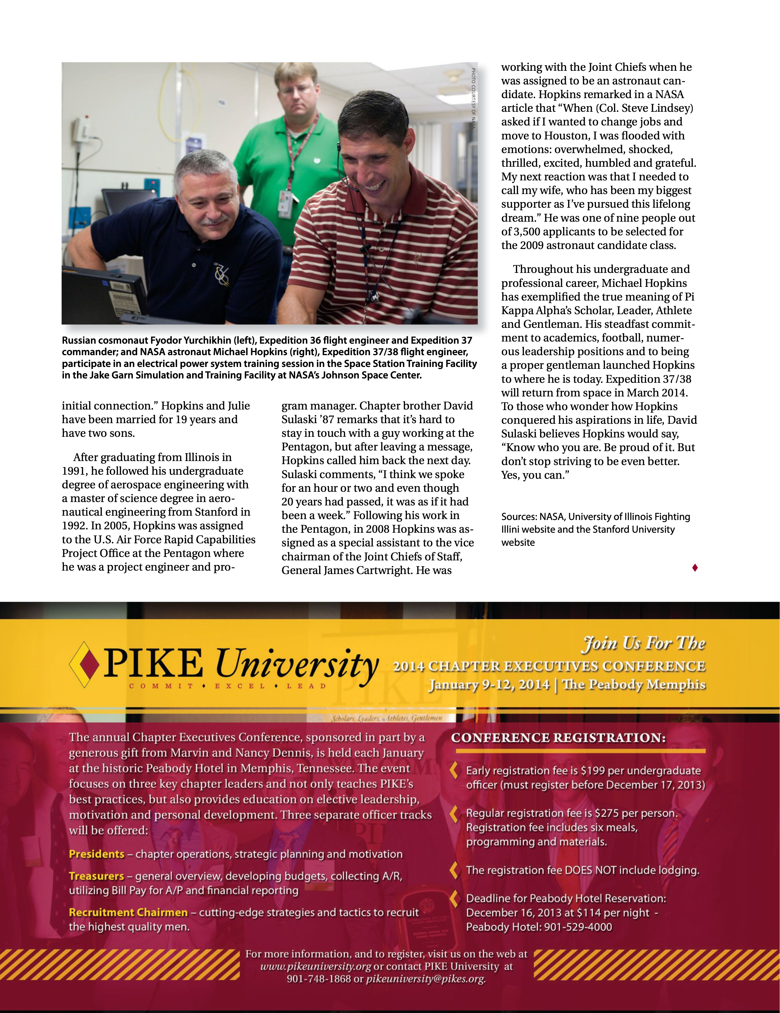 Pike University: Join Us for the 2014 Chapter Executives Conference, Winter 2013